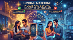 Couple reviewing Kundali Matching and marriage compatibility through Vedic astrology before marriage